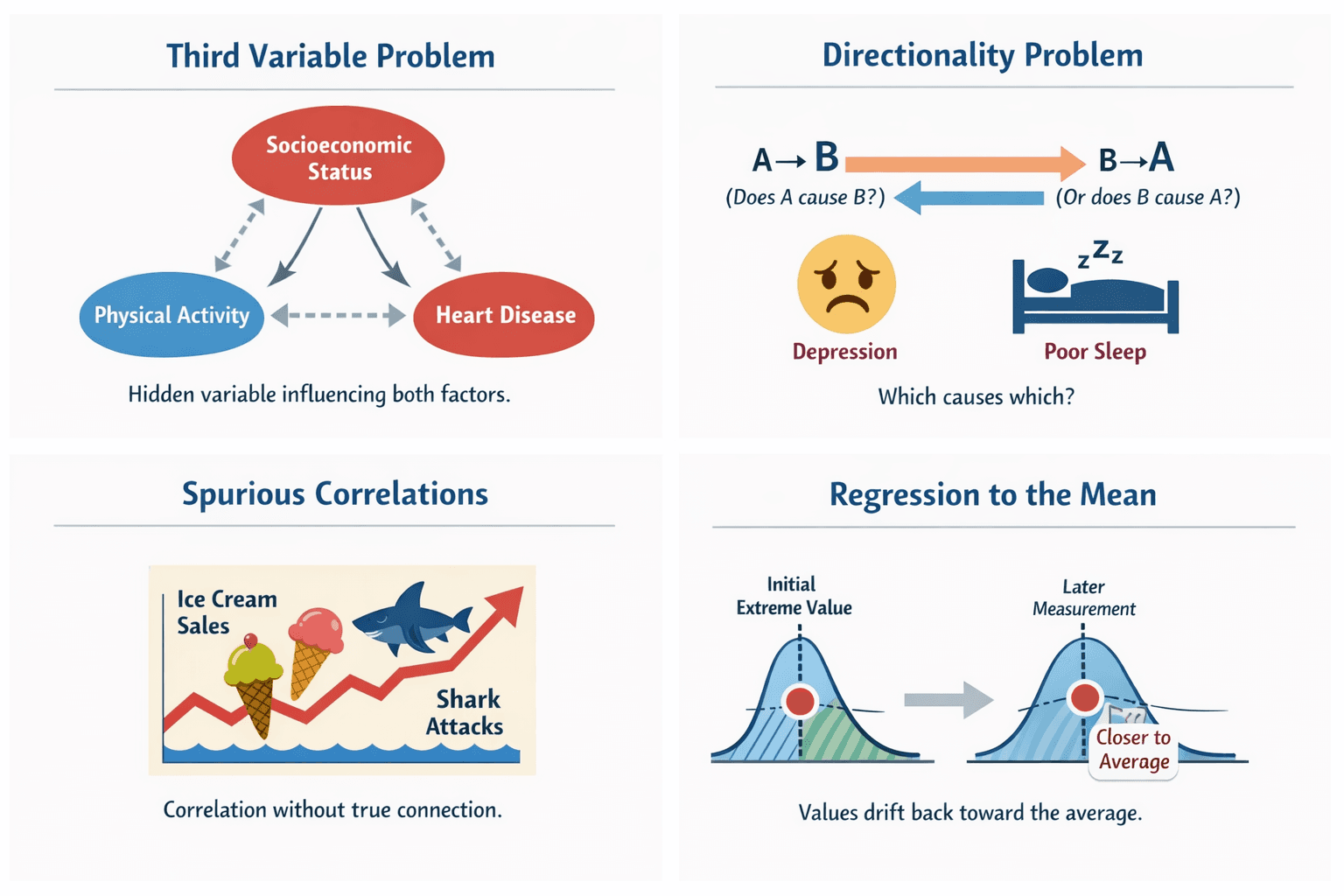 Common Pitfalls in Correlation and Causation